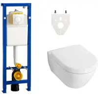 Villeroy & Boch Subway 2.0 DirectFlush Toiletset wisa xs reservoir argos bedieningsplaat - softclose - wit 0124060/0704406/ga26028/