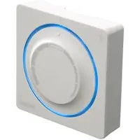 Uponor Smatrix Wave ruimtethermostaat T 165 POD Radio 26.5x80x80mm draadloos bereik max. 30m met draaiknop glanzend wit