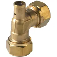 Vsh S1251 knie met ontluchter 22x22 mm messing 0863951