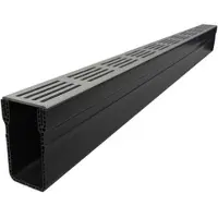 ACO Slimline Aluminium zwart 1000mm
