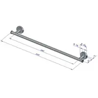 Plieger Como handdoekbeugel magnetisch 55cm chroom