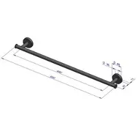 Plieger Como handdoekbeugel magnetisch 55cm mat zwart