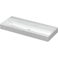 Ink Unit Wastafel 100x40cm Keramiek - Zonder Kraangat - Glans Wit - 8718835001384 - Rechthoekig - Wastafels, Meubelwastafels