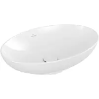 Villeroy & Boch Loop & friends opzetwastafel 56x38cm met overloop Ceramic+ wit 4A4700R1