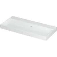 Ink Urban Meubelwastafel 100x45cm Keramiek - Zonder Kraangat - Glans Wit - 8718835001032 - Rechthoekig - Wastafels, Meubelwastafels
