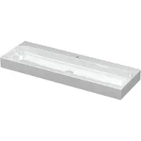 Ink Unit Wastafel 120x40cm Keramiek - 1 Kraangat - Glans Wit - 8718835001421 - Rechthoekig - Wastafels, Meubelwastafels