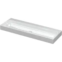 Ink Unit Wastafel 120x40cm Keramiek - Zonder Kraangat - Glans Wit - 8718835001414 - Rechthoekig - Wastafels, Meubelwastafels