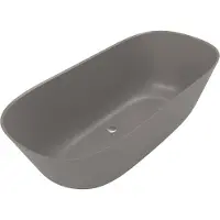Villeroy & Boch Theano vrijstaand duobad - 175x80cm - kunststof quaryl - ovaal - mat grijs ubq175anh7f200v-3s