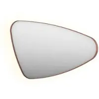 Ink SP23 Spiegel Organisch In Kader 100x60cm Indirecte LED - Rechts - Geborsteld Koper - Glas - Organisch - Spiegels, Badkamerspiegels - 8718835159870