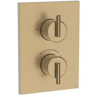 Crosswater 3ONE6 Inbouwthermostaat - thermostatisch - 1 functie - met inbouwdeel - geborsteld messing TLCB1000LBPSF