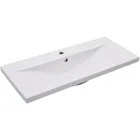 vidaXL Inbouwwastafel 91x39,5x18,5 cm keramiek wit