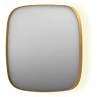 Ink SP30 Spiegel Contour In Kader 60x60cm Indirecte LED - Geborsteld Mat Goud - Glas - Vierkant - Spiegels, Badkamerspiegels - 8718835162764