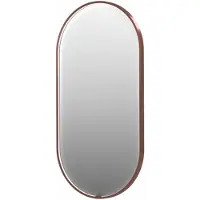 Ink SP28 Spiegel Ovaal In Kader 60x120cm Directe LED - Geborsteld Koper - Glas - Ovaal - Spiegels, Badkamerspiegels - 8718835162061