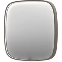 Ink SP31 Spiegel Contour In Kader 100x100cm Directe LED - Geborsteld RVS - Glas - Vierkant - Spiegels, Badkamerspiegels - 8718835163433