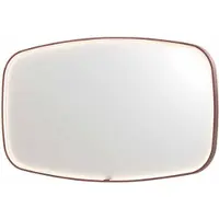 Ink SP31 Spiegel Contour In Kader 140x80cm Directe LED - Geborsteld Koper - Glas - Rechthoekig - Spiegels, Badkamerspiegels - 8718835163686