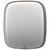 Ink SP31 Spiegel Contour In Kader 60x60cm Directe LED - Geborsteld RVS - Glas - Vierkant - Spiegels, Badkamerspiegels - 8718835163310