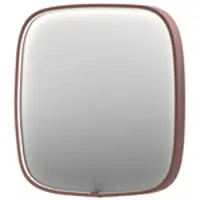 Ink SP31 Spiegel Contour In Kader 40x40cm Directe LED - Geborsteld Koper - Glas - Vierkant - Spiegels, Badkamerspiegels - 8718835163266
