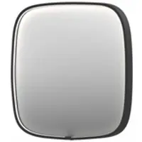 Ink SP31 Spiegel Contour In Kader 60x60cm Directe LED - Mat Zwart - Glas - Vierkant - Spiegels, Badkamerspiegels - 8718835163280