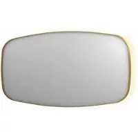 Ink SP30 Spiegel Contour In Kader 160x80cm Indirecte LED - Geborsteld Mat Goud - Glas - Rechthoekig - Spiegels, Badkamerspiegels - 8718835163181