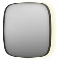 Ink SP30 Spiegel 80x80cm - Indirecte LED Verlichting Rondom, Mat Zwart - Glas - Vierkant - Spiegels - Badkamerspiegels - 8718835162801
