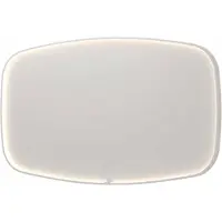 Ink SP31 Spiegel Contour In Kader 140x80cm Directe LED - Mat Wit - Glas - Rechthoekig - Spiegels, Badkamerspiegels - 8718835163655