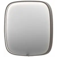 Ink SP31 Spiegel Contour In Kader 40x40cm Directe LED - Geborsteld RVS - Glas - Vierkant - Spiegels, Badkamerspiegels - 8718835163259