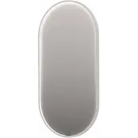 Ink SP28 Spiegel Ovaal In Kader 60x120cm Directe LED - Mat Wit - Glas - Ovaal - Spiegels, Badkamerspiegels - 8718835162030