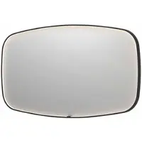 Ink SP31 Spiegel Contour In Kader 140x80cm Directe LED - Mat Zwart - Glas - Rechthoekig - Spiegels, Badkamerspiegels - 8718835163648