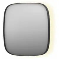 Ink SP30 Spiegel Contour In Kader 60x60cm Indirecte LED - Mat Zwart - Glas - Vierkant - Spiegels, Badkamerspiegels - 8718835162740