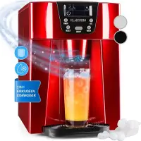 Klarstein Ice Volcano 2G ijsblokjesmachine LED | 12kg per 24h | 2l | 6-10 min - rood