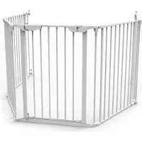 Noma 5 panelen Veiligheidshek - kamer verdeler - Tot 315 cm - wit - kachelhek - veiligheidshek voor open haard