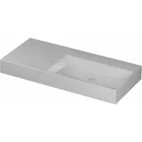 Ink United Wastafel 100x45cm Keramiek - Rechts - Zonder Kraangat - Glans Wit - 8718835165079 - Rechthoekig - Wastafels, Meubelwastafels