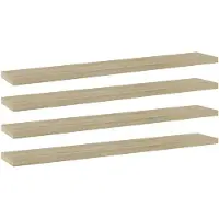 vidaXL Wandschappen 4 st 60x10x1,5 cm spaanplaat sonoma eikenkleurig