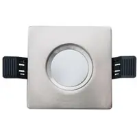 Interlight Frames MR16 GU10 | MR16 frame 90mm vierkant geborsteld chroom IP65