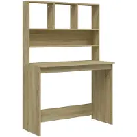 vidaXL Bureau met plank, Sonoma-eikenhout, 102x45x148 cm, houtvezel