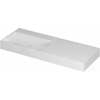 Ink United Wastafel 120x45cm Keramiek - Links - 1 Kraangat - Glans Wit - 8718835165192 - Rechthoekig - Wastafels, Meubelwastafels