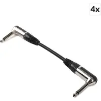 Frontstage 4x FrontStage Patchkabel 6,35mm-Jackplug 15cm hoekig