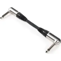 Frontstage 4x FrontStage Patchkabel 6,35mm-Jackplug 15 cm Textielomhulling hoekig
