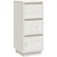 vidaXL Dressoir 32x34x75 cm massief grenenhout wit