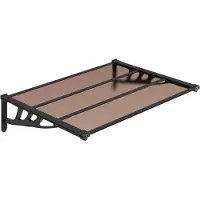 vidaXL Deurluifel 122x90 cm polycarbonaat zwart
