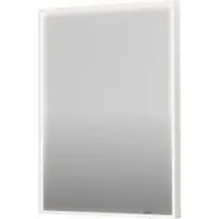 Ink SP19 Spiegel In Kader 60x80cm Directe LED Verlichting Rondom - Mat Wit - Glas - Rechthoekig - Spiegels, Badkamerspiegels - 8718835176310