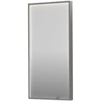 Ink SP19 Spiegel In Kader 40x80cm Directe LED Verlichting Rondom - Geborsteld RVS - Glas - Rechthoekig - Spiegels, Badkamerspiegels - 8718835176235