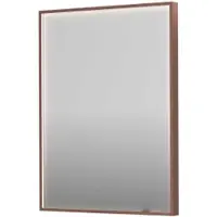 Ink SP19 Spiegel In Kader 60x80cm Directe LED Verlichting Rondom - Geborsteld Koper - Glas - Rechthoekig - Spiegels, Badkamerspiegels - 8718835176341