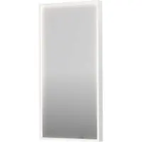 Ink SP19 Spiegel In Kader 40x80cm Directe LED Verlichting Rondom - Mat Wit - Glas - Rechthoekig - Spiegels, Badkamerspiegels - 8718835176211