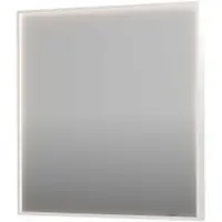 Ink SP19 Spiegel In Kader 80x80cm Directe LED Verlichting Rondom - Mat Wit - Glas - Rechthoekig - Spiegels, Badkamerspiegels - 8718835176419