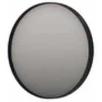 Ink SP17 Spiegel Rond In Kader 40cm Indirecte LED - Geborsteld Metal Black - Aluminium, Glas - Rond - Spiegels, Badkamerspiegels - 8718835176051