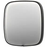 Ink SP31 Spiegel Contour In Kader 60x60cm Directe LED - Geborsteld Metal Black - Glas - Vierkant - Spiegels, Badkamerspiegels - 8718835163334