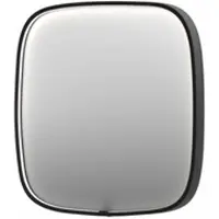 Ink SP31 Spiegel Contour In Kader 80x80cm Directe LED - Geborsteld Metal Black - Glas - Vierkant - Spiegels, Badkamerspiegels - 8718835163396