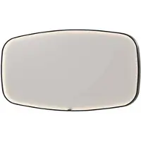 Ink SP31 Spiegel Contour In Kader 160x80cm Directe LED - Geborsteld Metal Black - Glas - Rechthoekig - Spiegels, Badkamerspiegels - 8718835163754