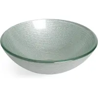 Saniclass Pesca Mela Waskom - 42x14,5cm - rond - gehard glas - wit grijs GS-L0075